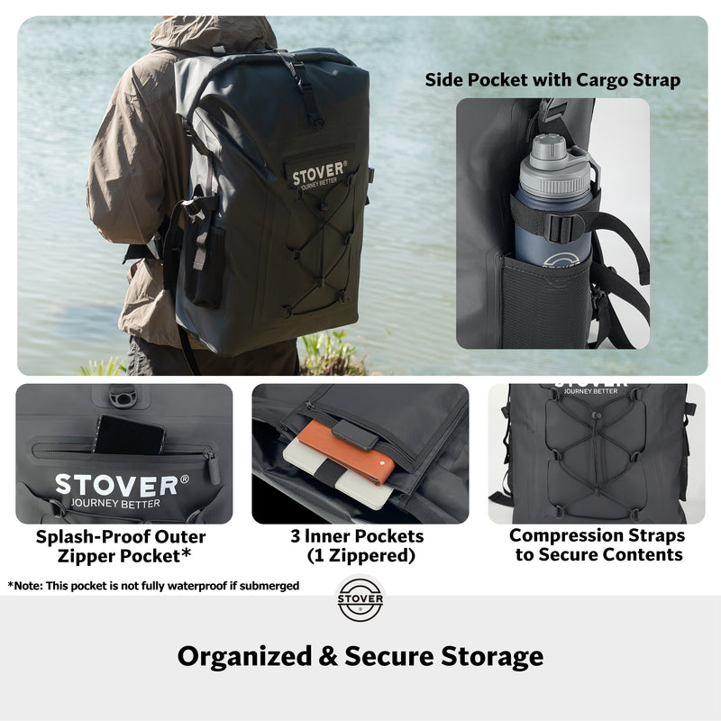 Load image into Gallery viewer, 55L Waterproof Dry Bag Backpack