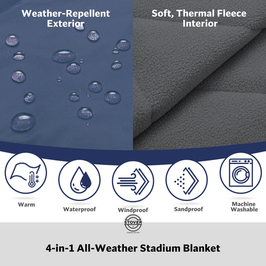 Outdoor Fleece Blanket with Elastic Band