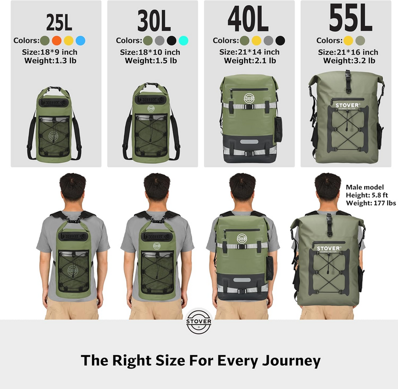 Load image into Gallery viewer, 55L Waterproof Dry Bag Backpack