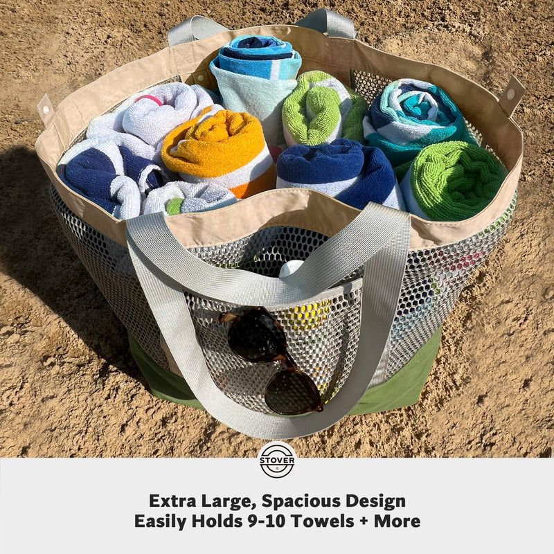 Load image into Gallery viewer, Large Mesh Beach Tote Bag