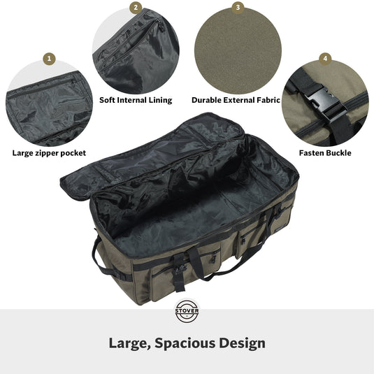 Rolling Duffel Bag with Wheels U-Zip