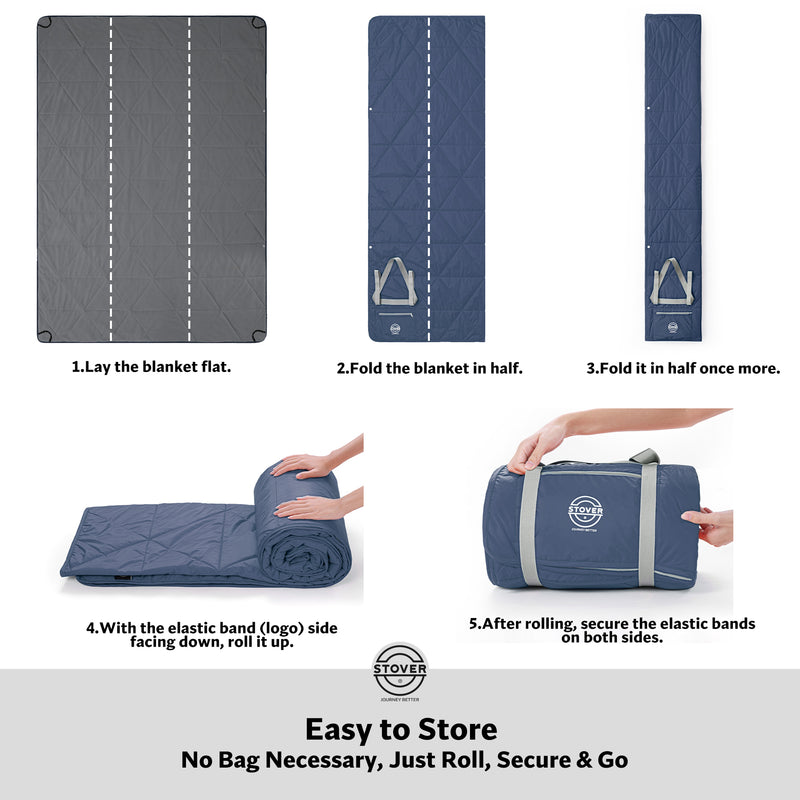 Load image into Gallery viewer, Outdoor Fleece Blanket with Elastic Band
