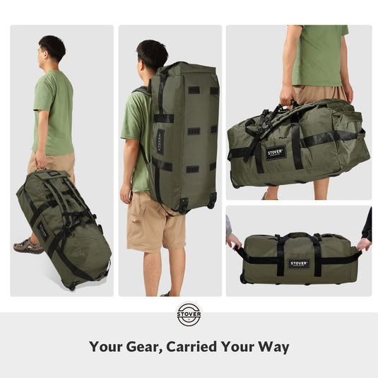 80L Rolling Duffel Bag with Wheels