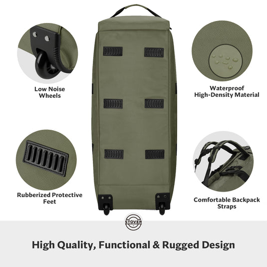 80L Rolling Duffel Bag with Wheels