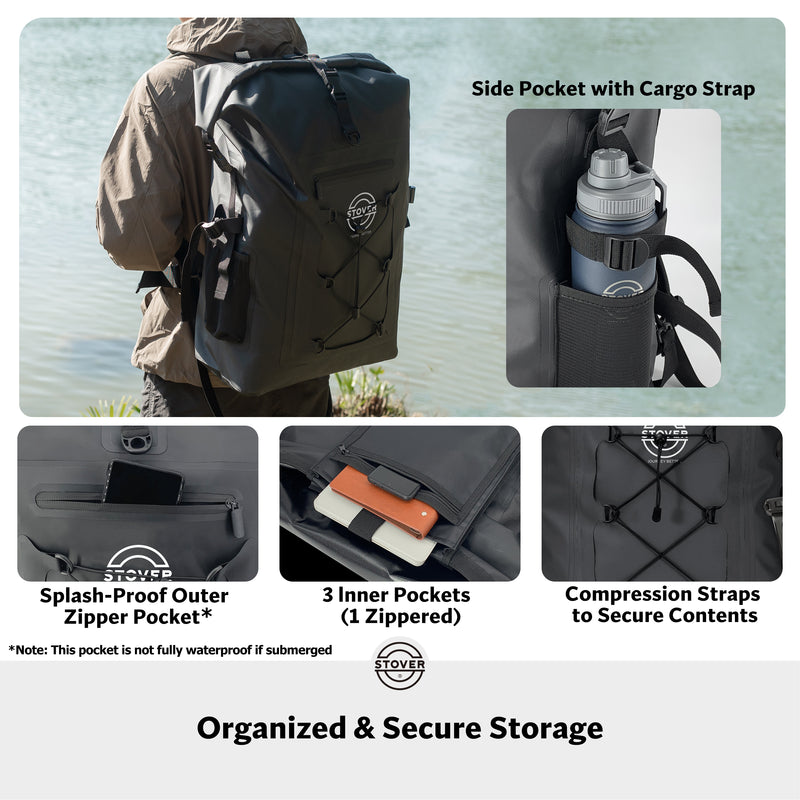 Load image into Gallery viewer, 55L Waterproof Dry Bag Backpack
