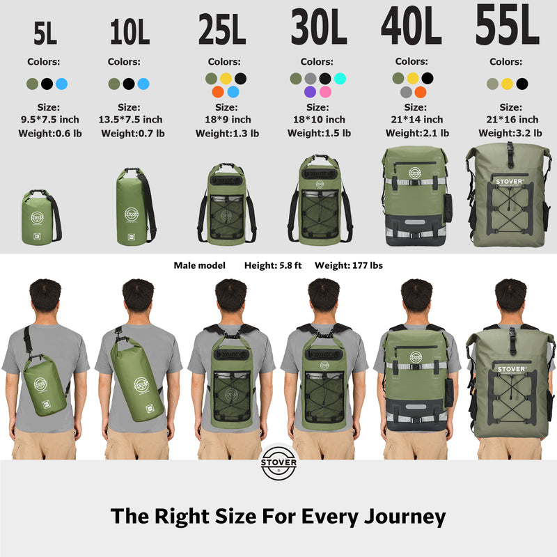 Load image into Gallery viewer, 55L Waterproof Dry Bag Backpack
